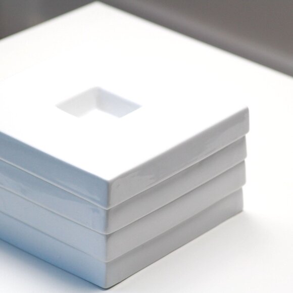 CB2 Crate & Barrel Sushi Appetizer Plates Set of 4 VGUC - Picture 4 of 13